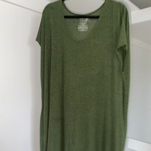 Army green T-shirt dress